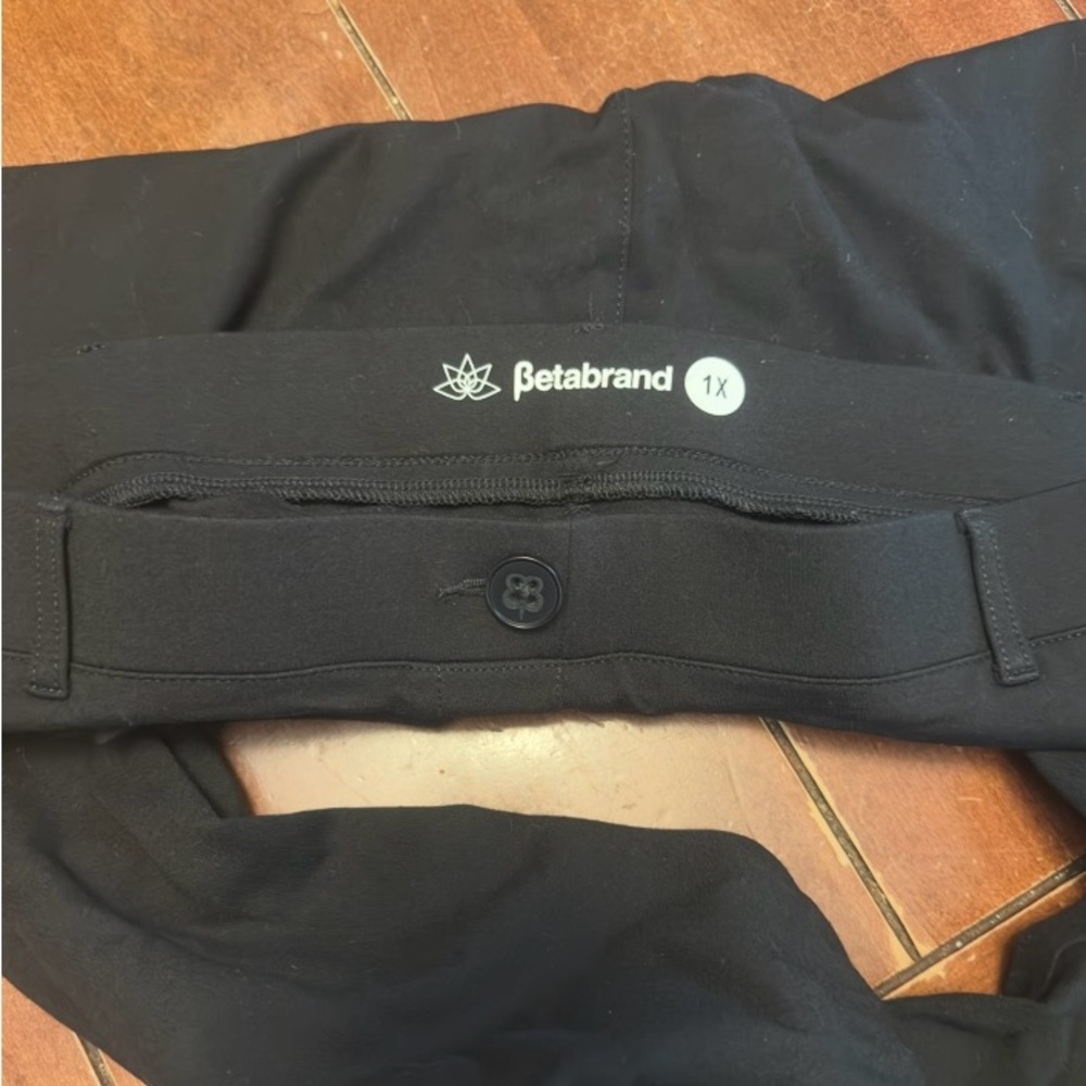 Betabrand Classic Black 1X Pull On Trousers